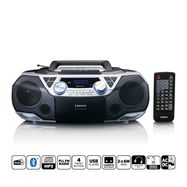 Portable Boombox with DAB+/FM radio, Bluetooth®, CD, Cassette Recorder and USB player Silver