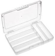 STORAGE BOX, 6 COMPARTMENT, CLEAR