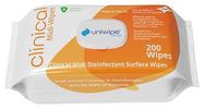 CLINICAL DISINFECTANT WIPES - 200PK