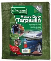 HEAVY DUTY TARPAULIN - GREEN 6X4FT