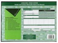 SMOKE & CO ALARM TEST RECORDS PAD