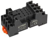 14-PIN INDUSTRIAL RELAY BASE, BLACK