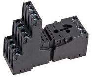 14-PIN INDUSTRIAL RELAY BASE, BLACK