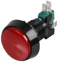 SWITCH, ILLUM, MOM, 12V, 36.8MM, RED