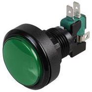 SWITCH, ILLUM, MOM, 12V, 36.8MM, GREEN