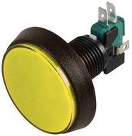 SWITCH, ILLUM, MOM, 12V, 52.8MM, YELLOW