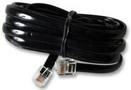 CABLE, RJ12-RJ12 (6P6C), X WIRE, BLK, 3M