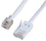 TELEPHONE PLUG TO RJ11 C-WIRED WHITE 3M