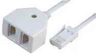 TELEPHONE PLUG TO DOUBLE ADAPTOR 3M