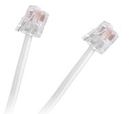 Modular Telephone Cable RJ11/RJ14-RJ11/RJ14 (6P4C) 5m, White