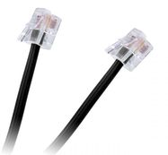 Modular Telephone Cable RJ11/RJ14-RJ11/RJ14 (6P4C) 2m, Black