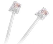 Modular Telephone Cable RJ11/RJ14-RJ11/RJ14 (6P4C) 3m, White