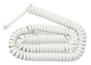 Corded Handset Cable RJ9/RJ10-RJ9/RJ10 (4P4C) 2m, White