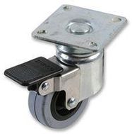 GREY SWIVEL CASTOR + BRAKE - 50MM / 40KG