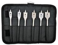 FLAT BIT WOOD DRILL SET, 6PC