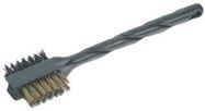 WIRE BRUSH, DOUBLE HEADED, BRASS/NYLON