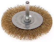 WIRE WHEEL BRUSH, 4", 1/4" SHANK