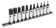 HEX SOCKET SET, 11PC, 1/4 IN