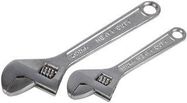 ADJUSTABLE SPANNER SET, CHROME,6IN &8IN