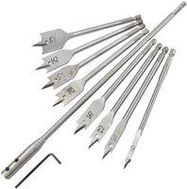 FLAT SPADE WOOD BIT SET - (10PC)