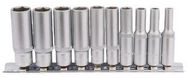 DEEP SOCKET SET, 10PC, 1/4"