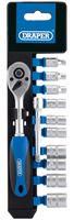 SOCKET AND RATCHET SET, 12PC, 1/4"