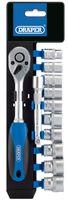 SOCKET AND RATCHET SET, 12PC, 3/8"