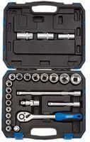 METRIC SOCKET SET, 24PC, 1/2"