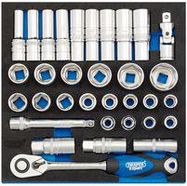 SOCKET & RATCHET SET, 33PC, 1/2"