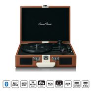 Suitcase turntable with Bluetooth® rechargable Battery and speaker