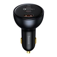 Car Quick Charger 12-24V 160W USB + 2xUSB-C QC5 PD3.0 with USB-C Cable 1m