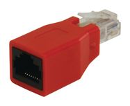 CAT6 Network Adapter RJ45 (8P8C) Male - RJ45 (8P8C) Female Red