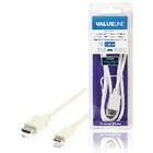 High Speed HDMI Cable with Ethernet HDMI Connector - HDMI Mini Male 1.00 m White