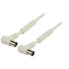 Coax Cable 120 dB Angled Coax Male - Coax Female 25.0 m White