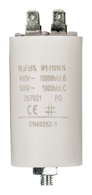 Capacitor 16.0uf / 450 v + Aarde