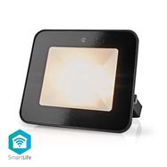 Smart LED floodlight, 230V AC, 20W, 1600lm, RGB+CCT 2700 - 6500K, IP65, Wi-Fi controllable, Nedis Smart Life