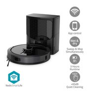 SmartLife Robot Vacuum Cleaner | Laser Navigation | Wi-Fi | Capacity collection reservoir: 0.6 l | Automatic charging | Maximum operating time: 180 min | Black | Android™ / IOS