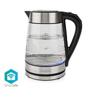 SmartLife Electric Kettle | Wi-Fi | 1.7 l | Glass | 40,60,70,80,90,100 °C | Temperature indicator | Rotatable 360 degrees | Concealed heating element | Strix® controller | Boil-dry protection | Android™ / IOS