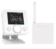 Smart, portable thermostat for boiler or thermo valves, Wi-fi TUYA + RF