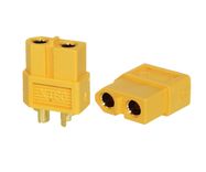 Plug; DC supply; XT60; female; PIN: 2; for cable; soldered; 30A; 500V