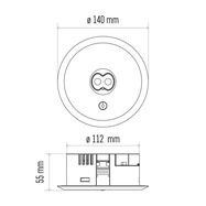 Emergency downlight 230V 3W 240lm 3h IP20 recessed, EMOS