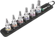 Belt C 2 Zyklop In-Hex-Plus bit socket set with holding function, 1/2" drive, 1 x 4.0x60.0; 1 x 5.0x60.0; 1 x 6.0x60.0; 1 x 7.0x60.0; 1 x 8.0x60.0; 1 x 10.0x60.0; 1 x 45.0x275.0; 1 x 30.0x200.0, Wera