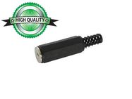 2.5mm FEMALE JACK CONNECTORS - PLASTIC BLACK STEREO