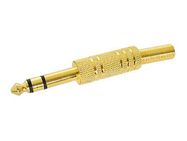 6.35mm MALE JACK CONNECTOR - GOLD STEREO