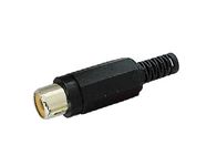 RCA PLUG FEMALE - BLACK