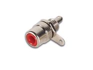 RCA BINDING POST FEMALE - NICKEL - RED