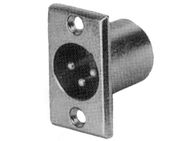 3P MALE XLR PLUG - NICKEL - CHASSIS