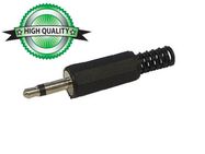 3.5mm MALE JACK CONNECTOR - BLACK PLASTIC MONO