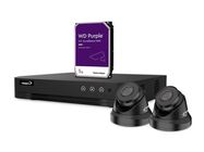 IP SECURITY CAMERA SET - 4 CHANNEL NVR - 2 x IP DOME CAMERA - 1 TB HD - CABLES