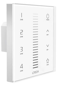 MULTI-ZONE SYSTEM - SINGLE CHANNEL LED TOUCH PANEL DIMMER - DMX / RF - 4 ZONES